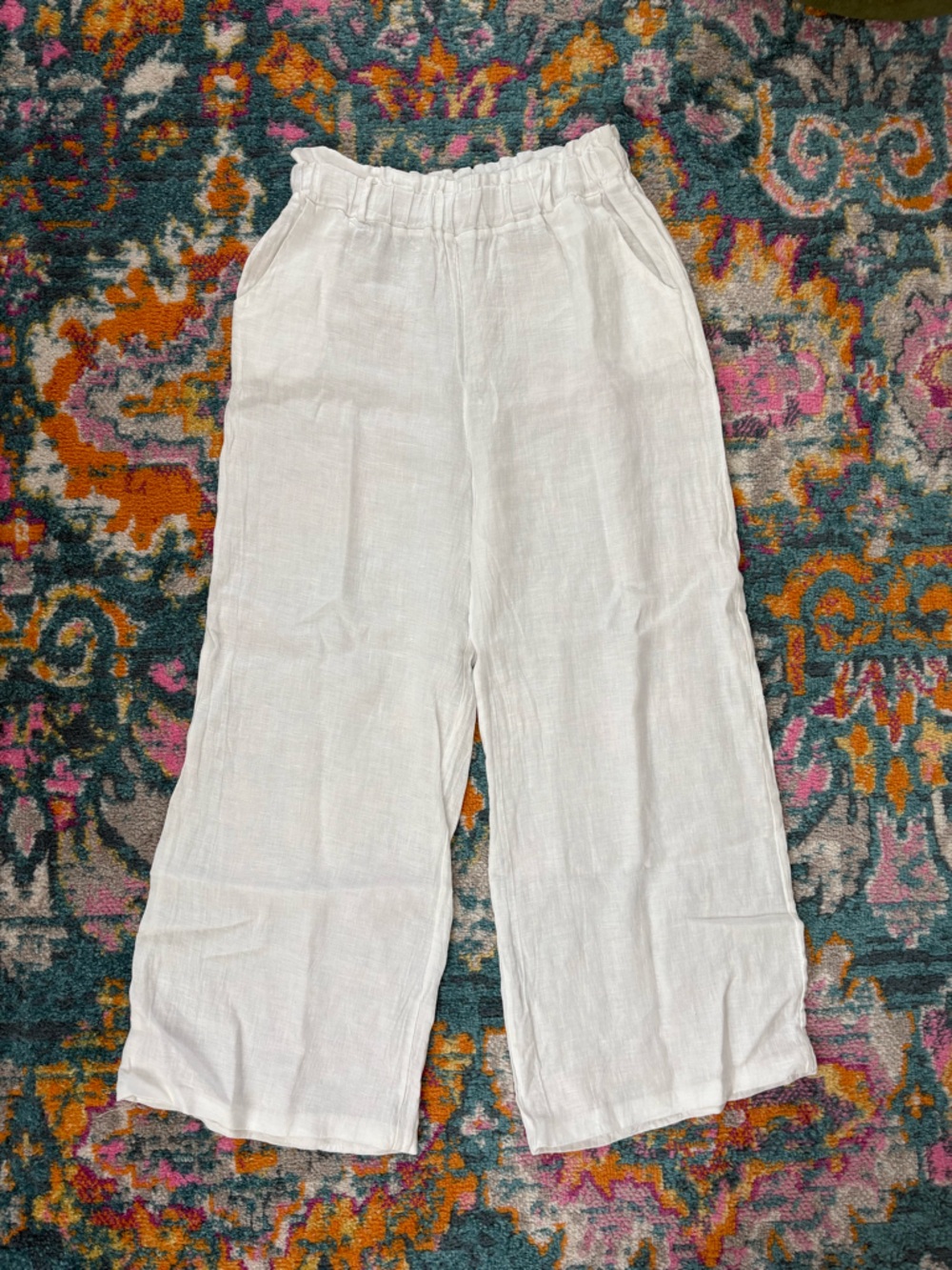 Lightweight White Linen Pants